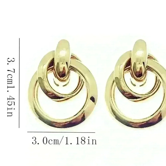 Minimalist Elegant Style Alloy Plated Earrings - Picture 4 of 5